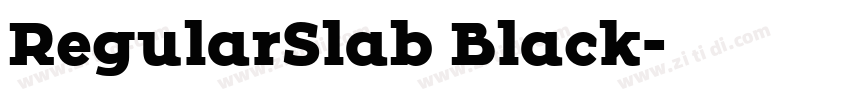 RegularSlab Black字体转换